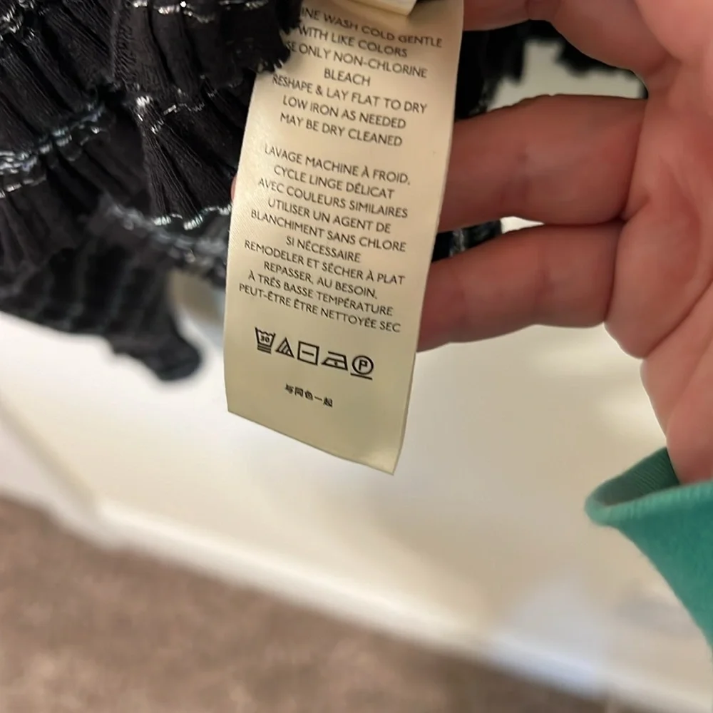 Free People Women’s Girlfriend Top / Size M / Brand NWT / Black Combo